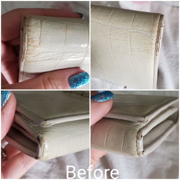 *SOLD* Authentic Pre-owned Yves Saint Laurent Croc Embossed Leather Flap Wallet - Picture 14 of 16